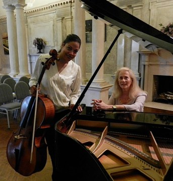 Cellist Astrid Schween & pianist Estela Olevsky.