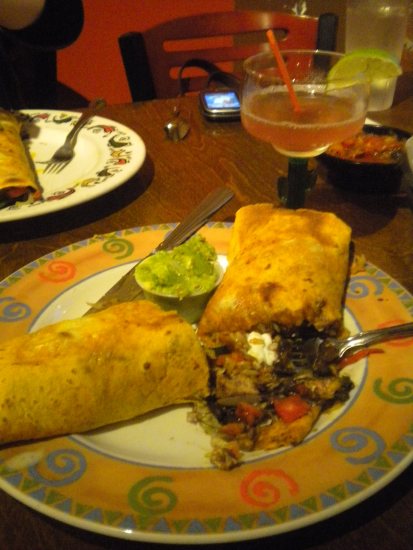 Burritos at Desperados in North Adams are humungous. You can get at least two meals out of one.
