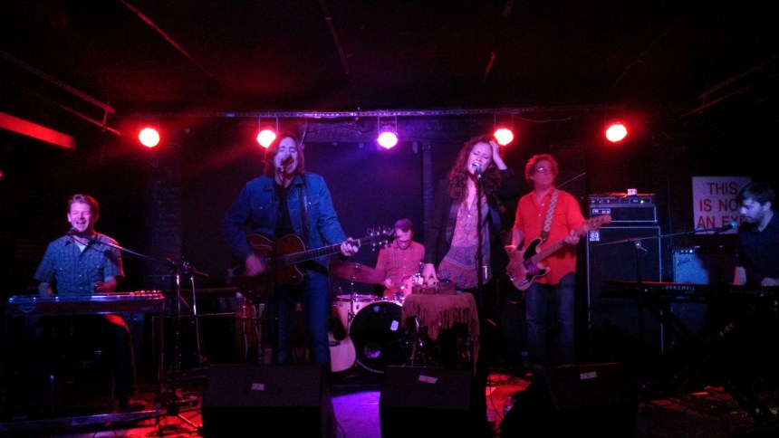Johhny Irion and Sarah Lee Guthrie perform at the Mercury Lounge in NYC. September, 2013, photo by Abby Wood.